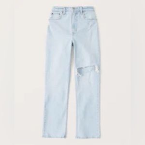 Abercrombie & Fitch - Women's 90s Ultra High Rise Straight Jeans.